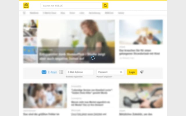 Screenshot of web.de