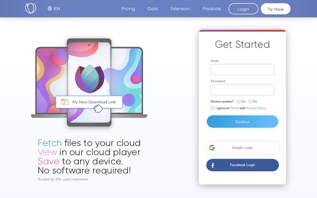 Screenshot of seedr.cc
