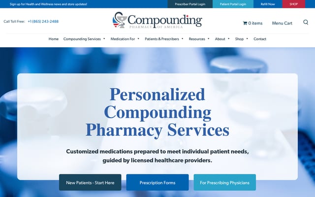 Screenshot of compoundingrxusa.com