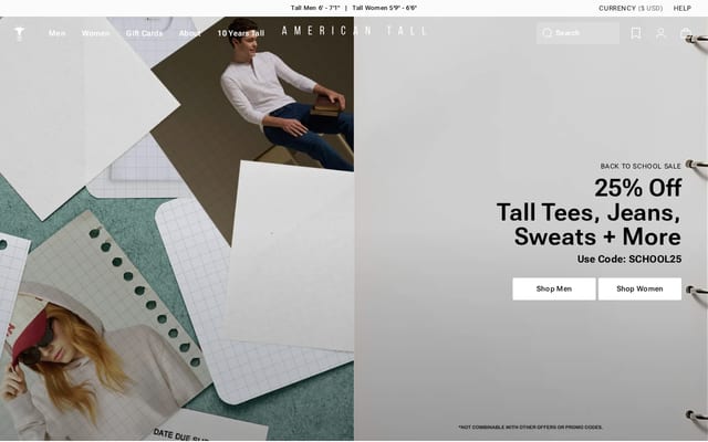Screenshot of americantall.com