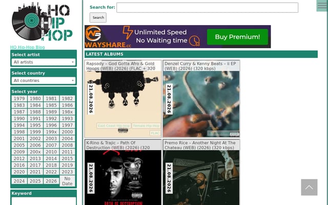 Screenshot of 94hiphop.com