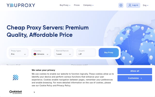 Screenshot of youproxy.io