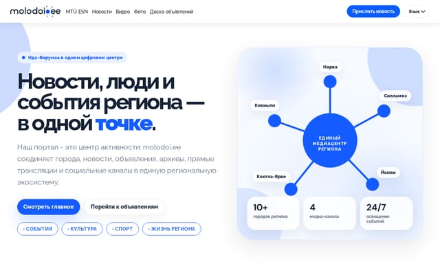 Screenshot of molodoi.ee