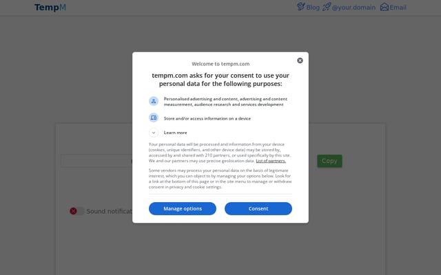 Screenshot of tempm.com