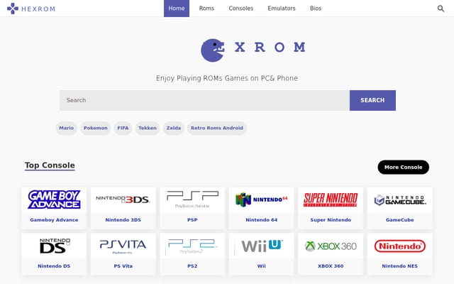 Screenshot of hexrom.com