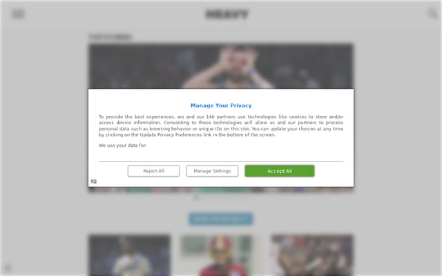 Screenshot of heavy.com