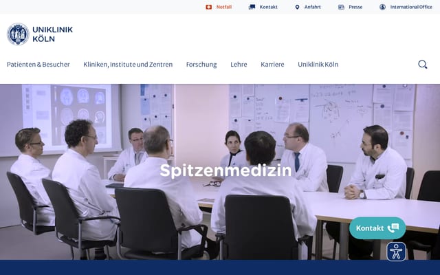 Screenshot of uk-koeln.de