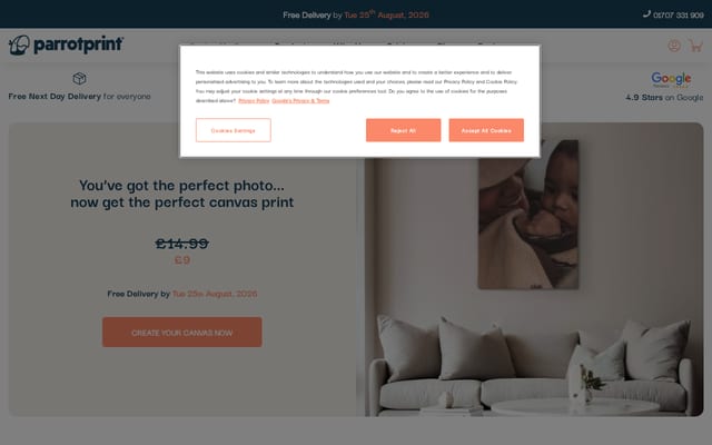 Screenshot of parrotprint.com
