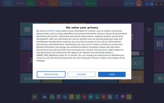 Screenshot of mybrowserspage.com