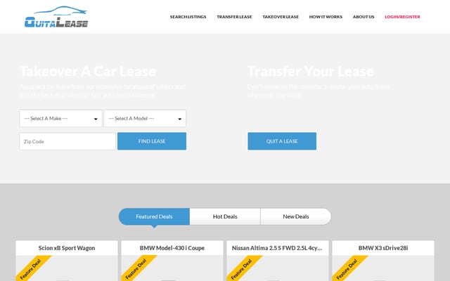 Screenshot of quitalease.com