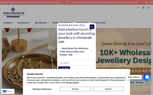 Screenshot of jewelemarket.com