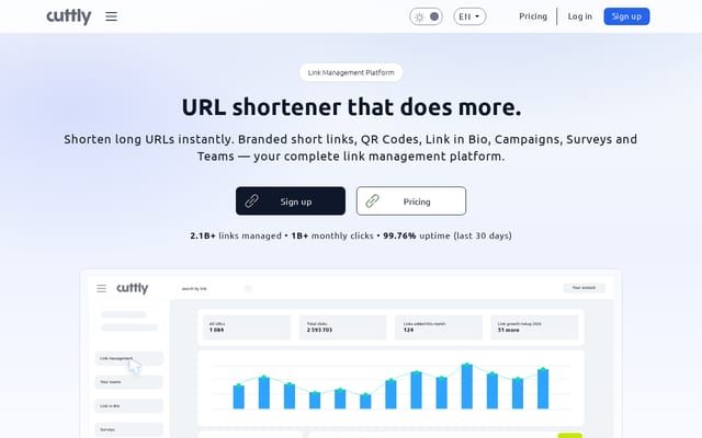 Screenshot of cutt.ly