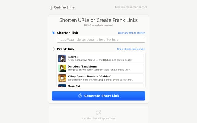 Screenshot of mylink.cx