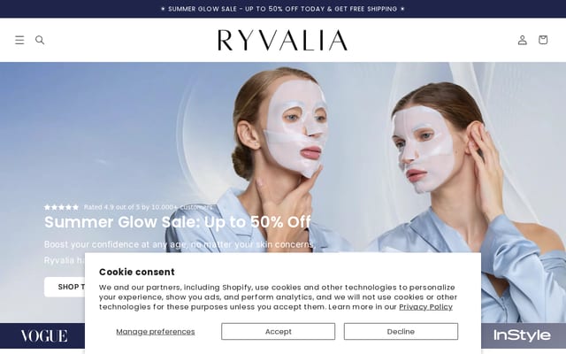 Screenshot of ryvalia.com
