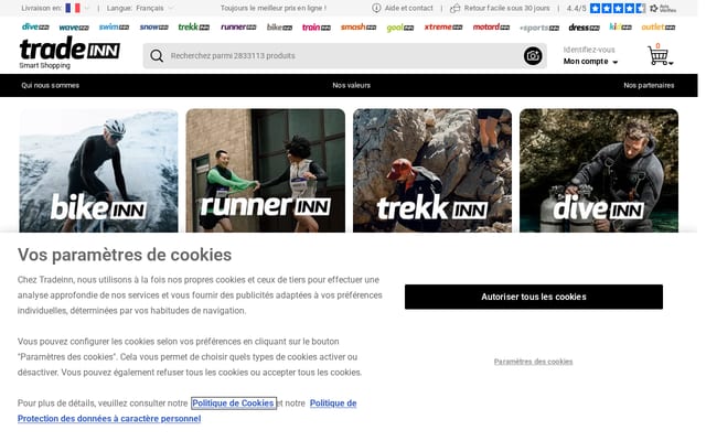 Screenshot of tradeinn.com