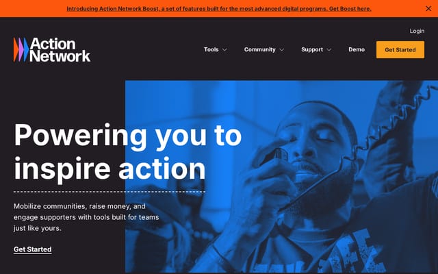 Screenshot of actionnetwork.org