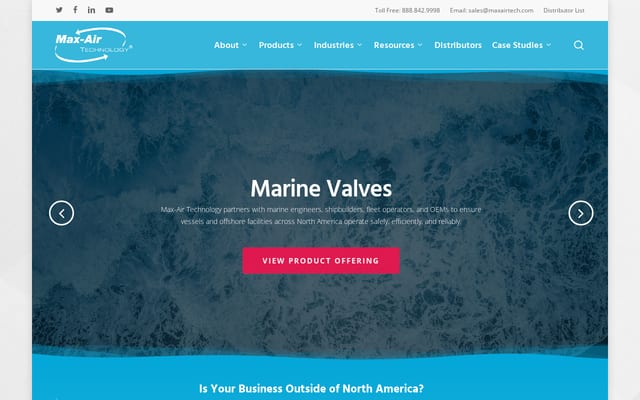 Screenshot of maxairtech.com
