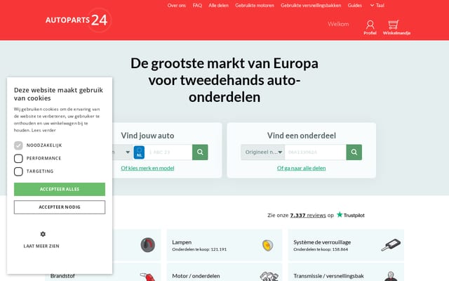 Screenshot of autoparts24.nl