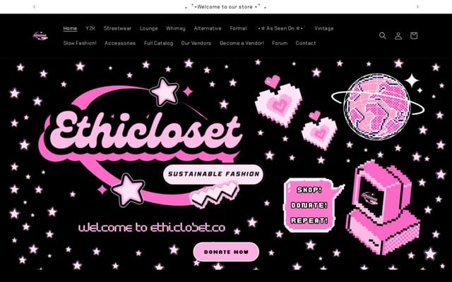 Screenshot of ethicloset.co