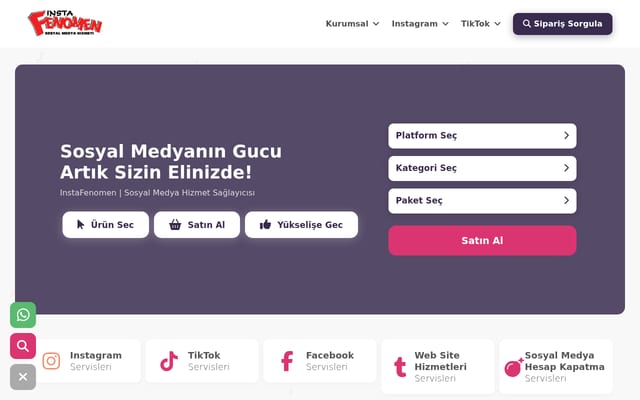 Screenshot of instafenomen.com