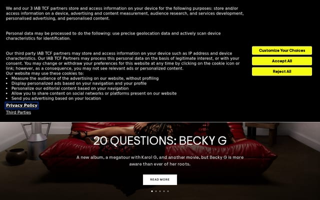 Screenshot of playboy.com