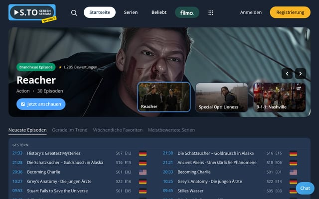 Screenshot of serienstream.to