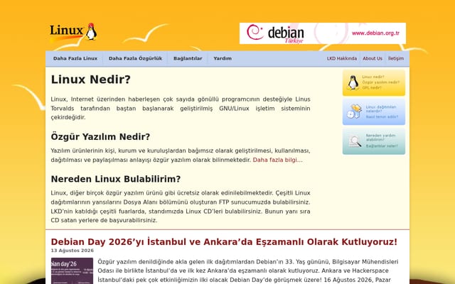 Screenshot of linux.org.tr