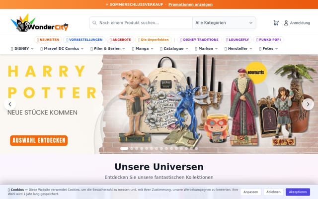 Screenshot of wondercity.de