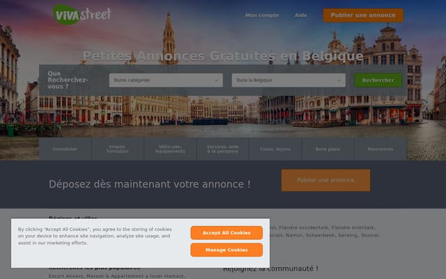 Screenshot of vivastreet.be