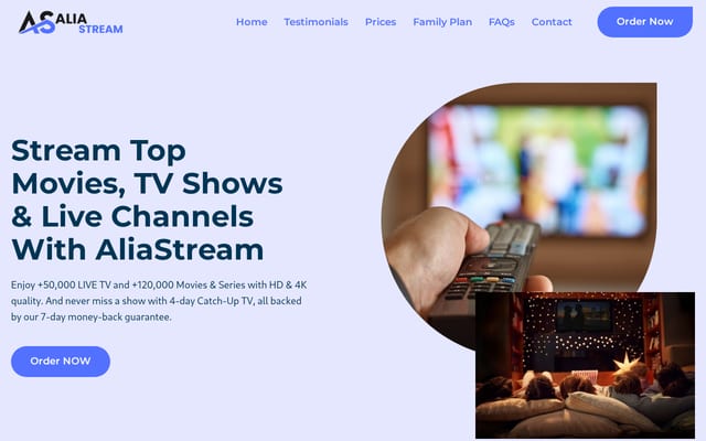 Screenshot of aliastream.com