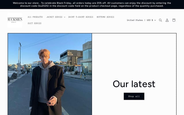 Screenshot of buckmen.com