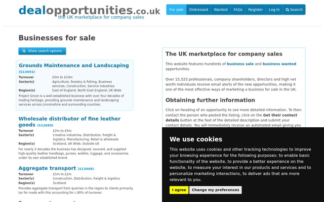 Screenshot of dealopportunities.co.uk