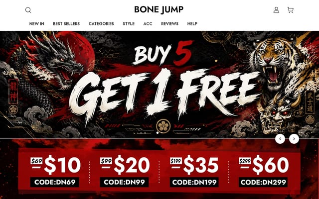 Screenshot of bonejump.com