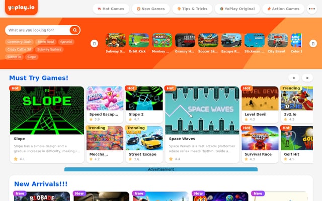 Screenshot of yoplay.io
