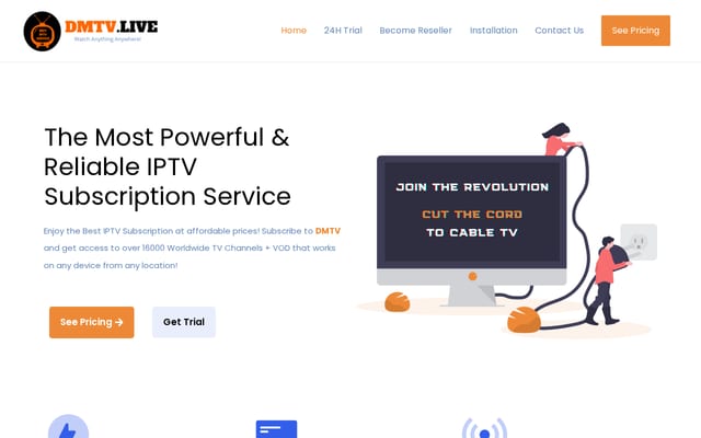Screenshot of dmtv.live