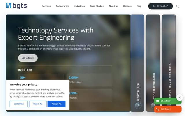 Screenshot of bgts.com