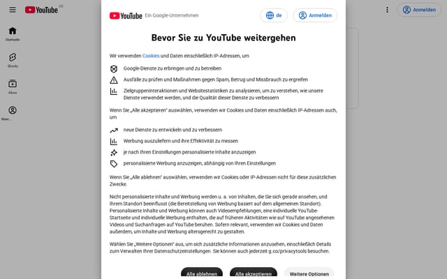 Screenshot of youtube.com