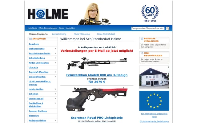 Screenshot of holme-onlineshop.de