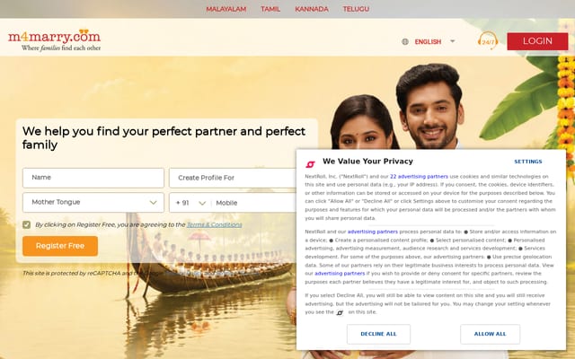 Screenshot of m4marry.com