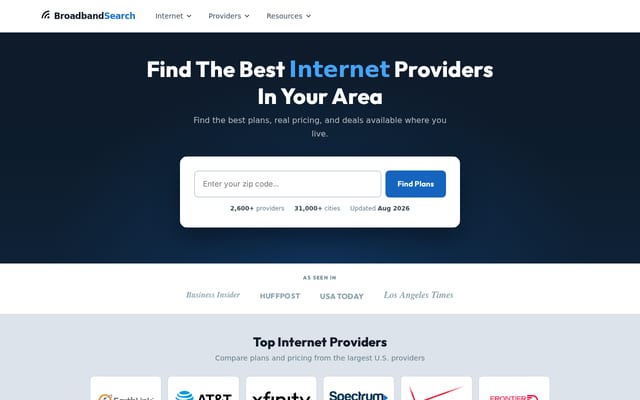Screenshot of broadbandsearch.net