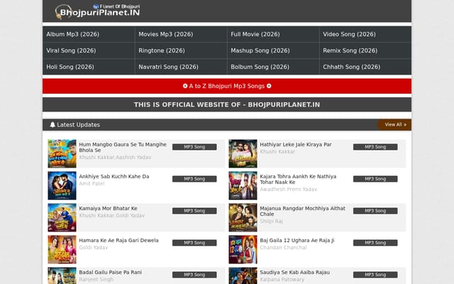Screenshot of bhojpurimasti.in