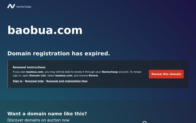 Screenshot of baobua.com