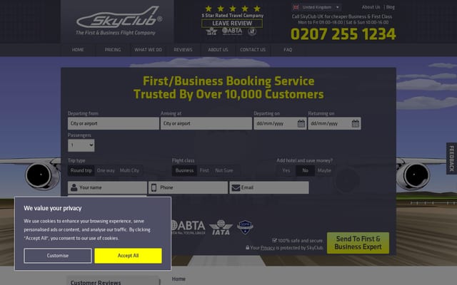 Screenshot of skyclub.com