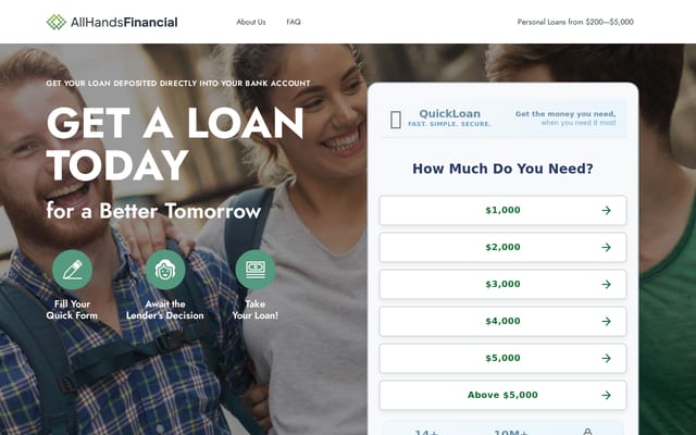 Screenshot of allhandsfinancial.com