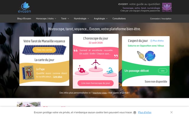 Screenshot of evozen.fr