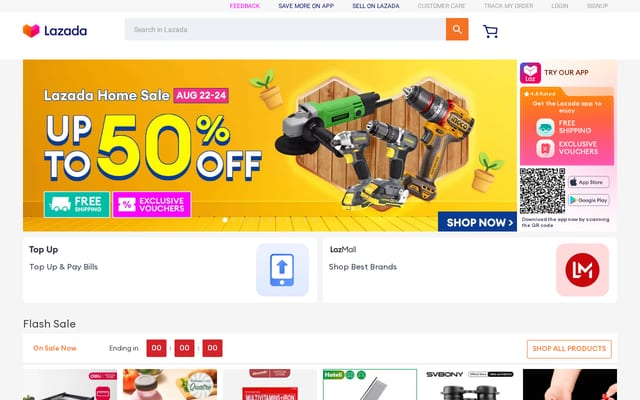 Screenshot of lazada.com.ph