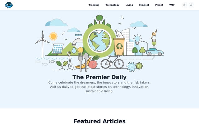Screenshot of thepremierdaily.com