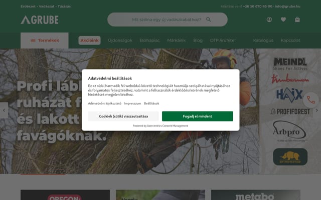 Screenshot of grube.hu