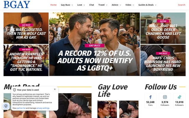 Screenshot of b-gay.com
