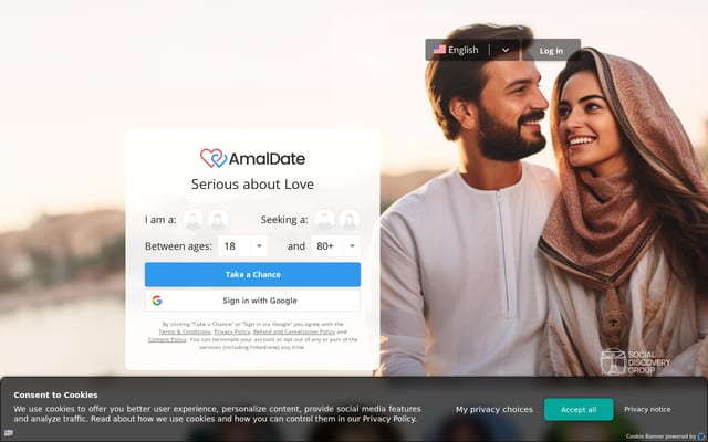 Screenshot of amaldate.com